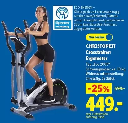 Strom - Crosstrainer Ergometer Typ "Eco 2000"