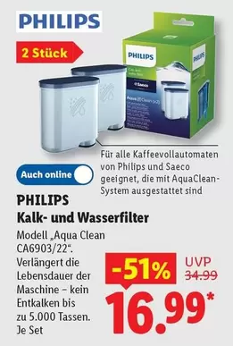 Philips - Kalk- und Wasserfilter Aqua Clean CA6903/22*