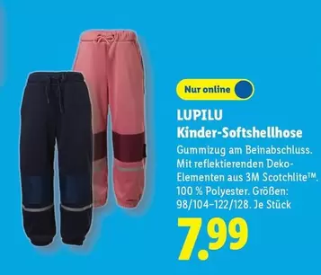 Kinder-Softshellhose