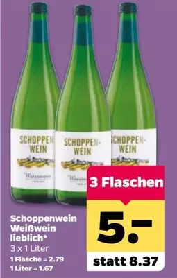 Schoppenwein Weißwein lieblich