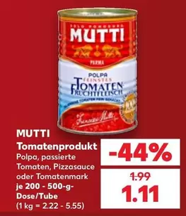 Tomatenprodukt Polpa, passierte Tomaten, Pizzasauce oder Tomatenmark