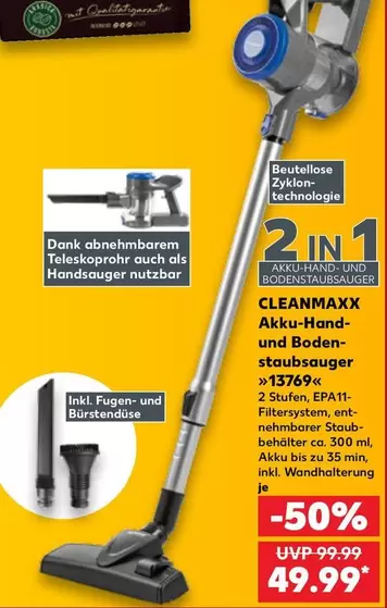 Akku-Hand- und Bodenstaubsauger "13769"