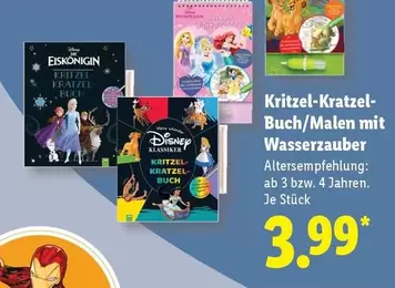 Disney - Kritzel-Kratzel-Buch/Malen mit Wasserzauber
