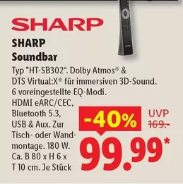 Soundbar HT-SB302