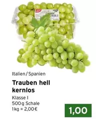 Trauben hell kernlos