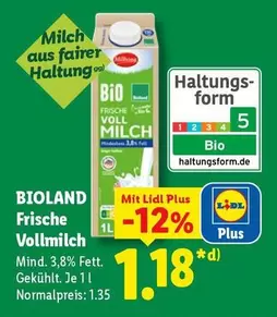 Bio - Frische Vollmilch