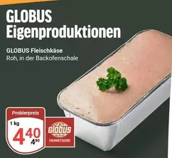 Globus Fleischkäse Roh, in der Backofenschale