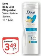 Dove - Body Love Pflegelotion Verschiedene Sorten