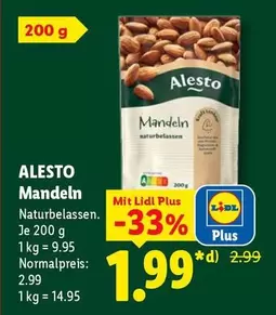 Mandeln Natur belassen