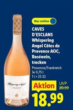 Provence - Whispering Angel Côtes de AOC, Roséwein, trocken