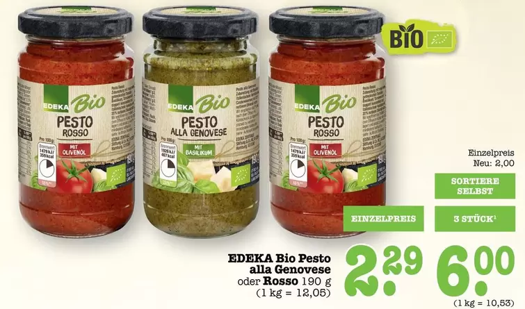 Bio - Pesto alla Genovese oder Rosso