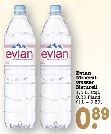 evian - Mineralwasser Naturell