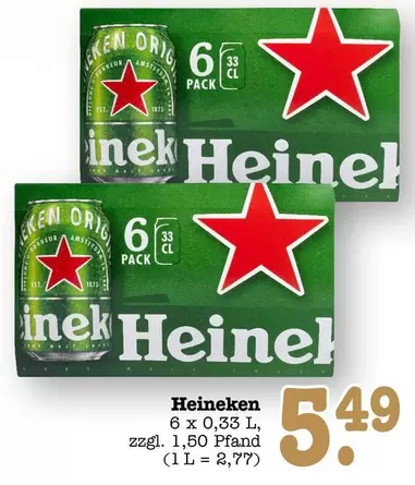Heineken - 6 x 0,33 L