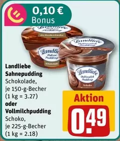 Sahne-Pudding Schokolade oder Vollmilchpudding Schoko