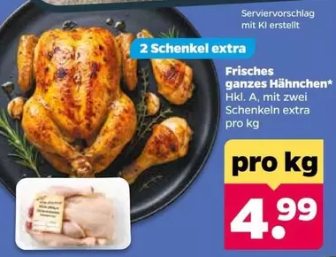 Frisches ganzes Hähnchen