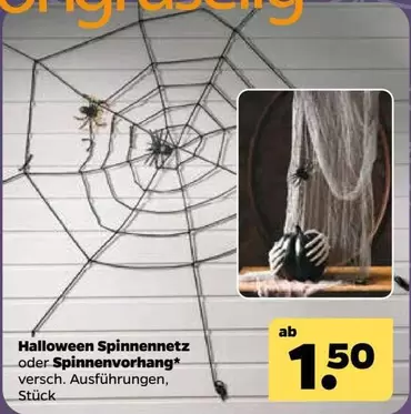 Halloween Spinnennetz oder Spinnenvorhang