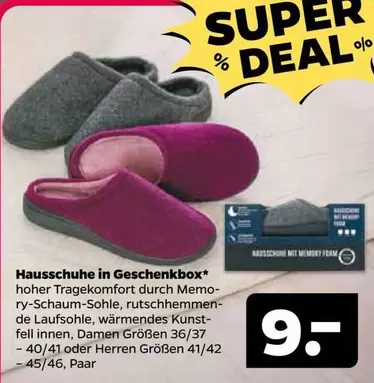 Hausschuhe in Geschenkbox*