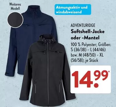 Softshell-Jacke oder -Mantel