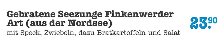 Gebratene Seezunge Finkenwerder Art (aus der Nordsee)