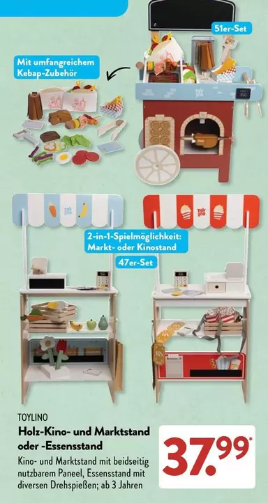 Holz-Kino- und Marktstand oder -Essenstand