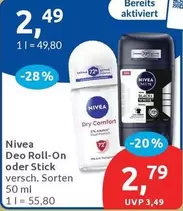 Nivea - Deo Roll-on Oder Stick