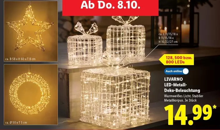 LED-Metall-Deko-Beleuchtung