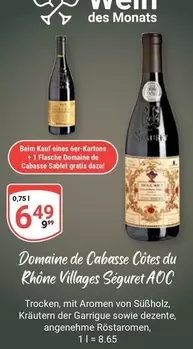 AOC - Domaine de Cabasse Côtes du Rhône Villages Séguret