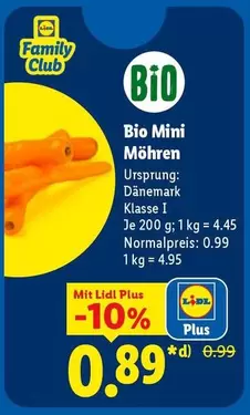 Bio - Mini Möhren