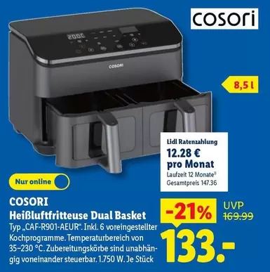 Heißluftfritteuse Dual Basket Typ "CAF-R901-AEUR"