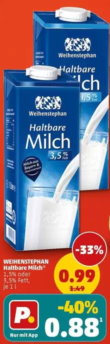 Haltbare Milch 3,5% Fett