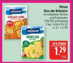 Käse oder Reibekäse verschiedene Sorten