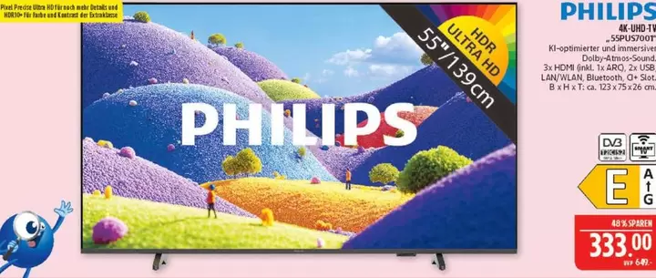 Philips - 55"/139cm HDR ULTRA HD TV