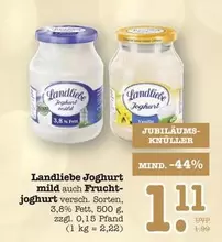 Joghurt mild auch Fruchtjoghurt