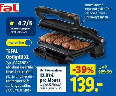 Tefal - Optigrill XL Typ GC722834