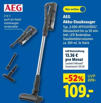 AEG - Akku-Staubsauber Typ "S.000-AP51UH18DG"