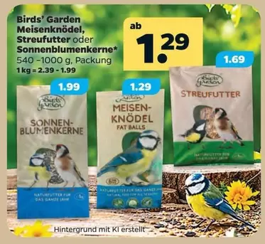 Birds' Garden Meisenknödel, Streufutter oder Sonnenblumenkerne