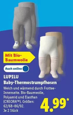Bio - Baby-Thermostrumpfhosen 62/68-86/92