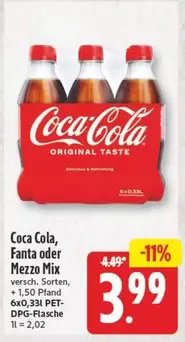 Coca Cola - , Fanta oder Mezzo Mix