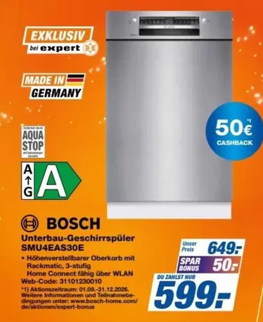 Bosch - Unterbau-Geschirrspüler SMU4EAS30E