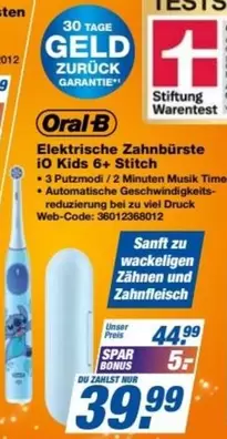 Oral B - Elektrische Zahnbürste iO Kids 6+ Stitch