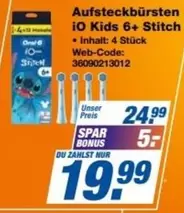 Aufsteckbürsten iO Kids 6+ Stitch