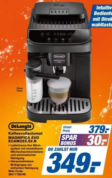 Delonghi - Kaffeevollautomat MAGNIFICA EVO ECAM293.52.B