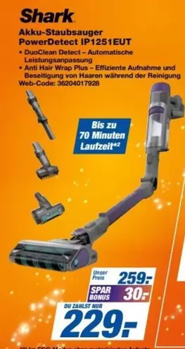 Akku-Staubsauber PowerDetect IP1251EUT