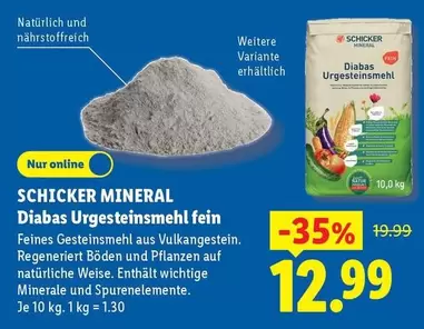 Diabas Urgesteinsmehl fein