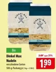 Bio - Dinkel Max Nudeln