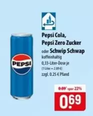 Pepsi - Cola, Zero Zucker oder Schwip Schwap