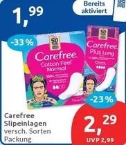 Carefree - Slipeinlagen