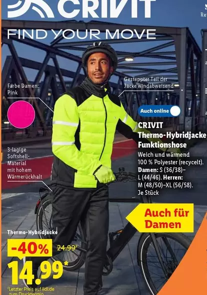 Thermo-Hybridjacke Funktionshose