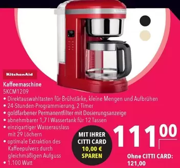 Kitchenaid - Kaffeemaschine 5KCM1209