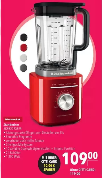 Kitchenaid - Standmixer SCG20731K